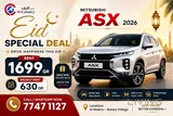 🚗✨ EID SPECIAL DEAL – MITSUBISHI ASX 2026 ✨🚗  CALL US-77471127